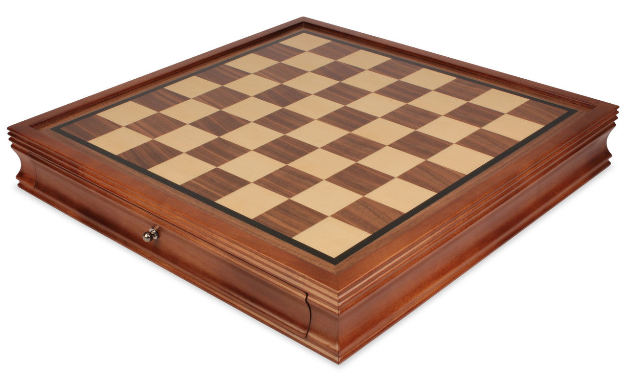 20" Mahogany Walnut Drawer Style Chess Board -  CHESSMAZE STORE UK